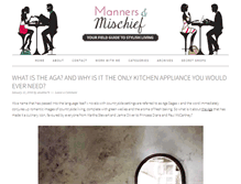 Tablet Screenshot of mannersandmischief.com